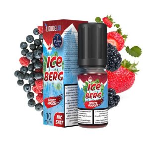 E-liquide Iceberg Fruits Rouges 10 mg/ml en sels de nicotine - O'Jlab. Mélange frais de fraise, framboise, mûre et myrtille. Sels de nicotine pour une vape douce et rapide, en 50/50 PG/VG.