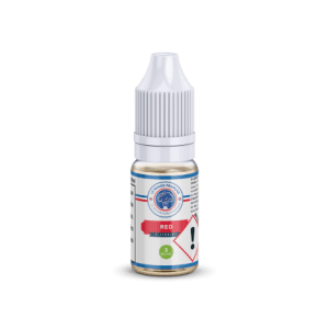Flacon de e-liquide Red 10ml de la marque Le Nuage Français – saveur fruits rouges, dosage nicotine 3 mg, avec pictogramme de sécurité, bouchon sécurité enfant, liquide pour cigarette électronique.
