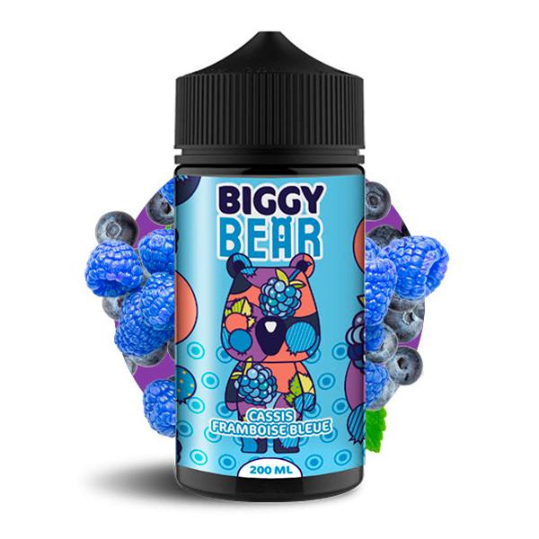 E liquide Cassis Framboise Bleue Biggy Bear 200 ml 0% nicotine