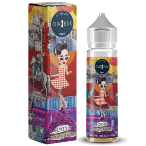 E-liquide Lyon Mon P’tit Bouchon 50 ml – Curieux Édition Hexagone, saveur cranberry, fruits rouges et note fraîche, flacon sans nicotine, base 40PG/60VG, fabrication française.