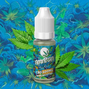 Flacon de 10 ml d’Amnesia Mint CBD – L’Herboriste, 300 mg ou 500 mg de CBD, 10 mg ou 20 mg de nicotine, saveur authentique de macérat d’Amnesia et distillat de tabac pur.