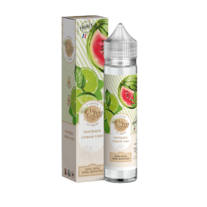 Flacon 50 ml Le Petit Verger Pastèque Citron Vert – saveur pastèque & citron vert, format sans nicotine, ratio 50/50.