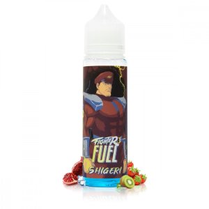 E-liquide Shigeri 50 ml – Fighter Fuel, saveurs grenade, fraise & kiwi frais, format sans nicotine, ratio 40/60.