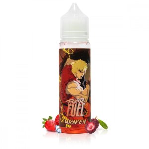 Flacon 50 ml Uraken – Fighter Fuel, saveur fraise et arbousier avec fraîcheur, format sans nicotine, ratio 40/60.